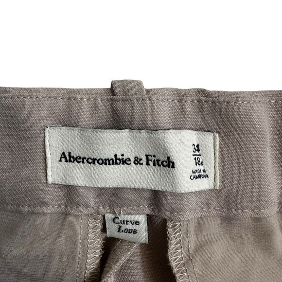 NWT ABERCROMBIE & FITCH Women's Curve Love Pleated Front Wide Leg Trouser Pants - Picture 9 of 12